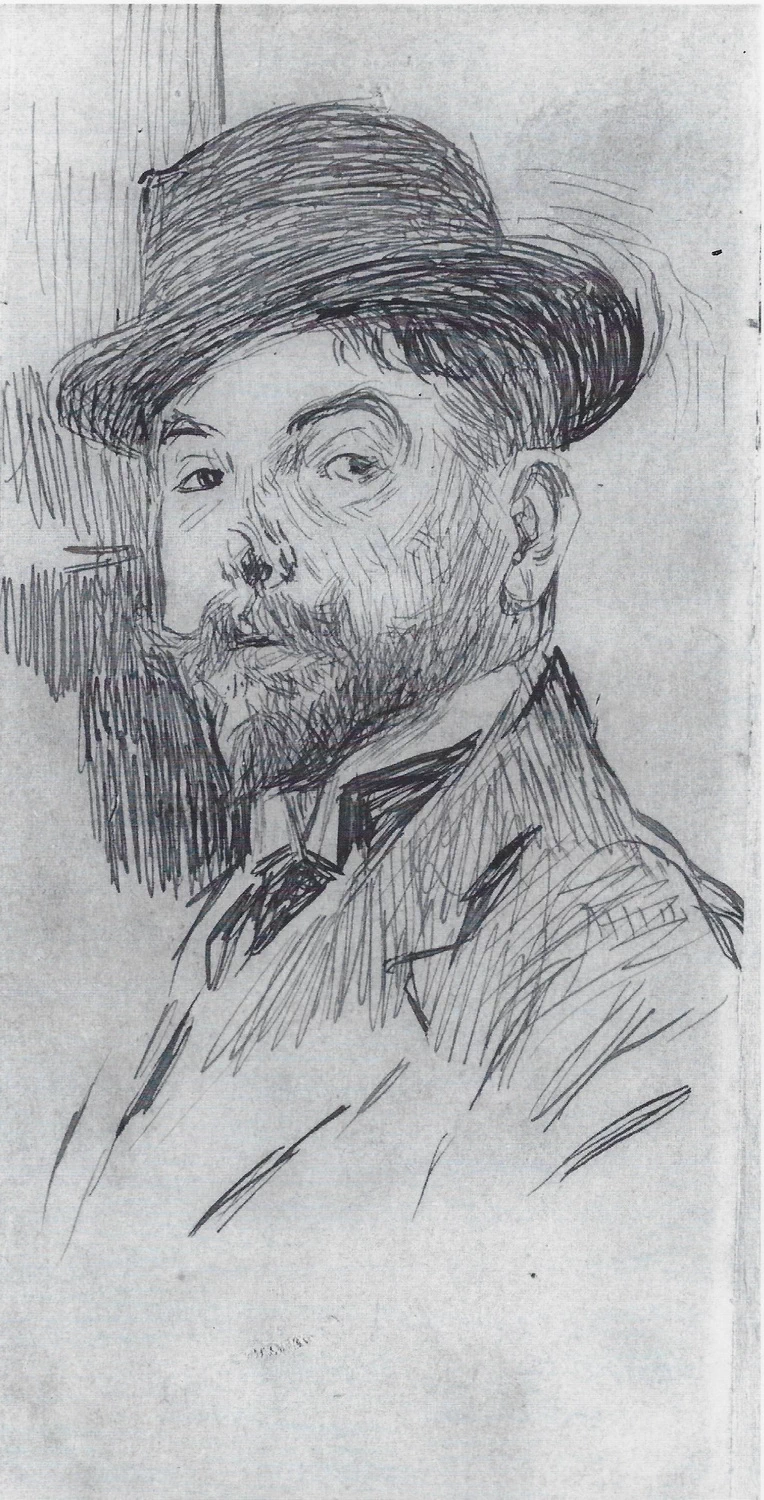  18-Ettore Tito-Autoritratto a matita 